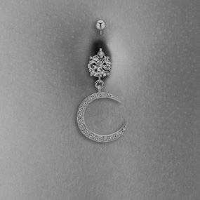 Navel belly-button piercing